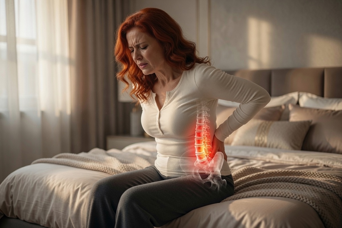Woman experiencing lower back and SI joint pain